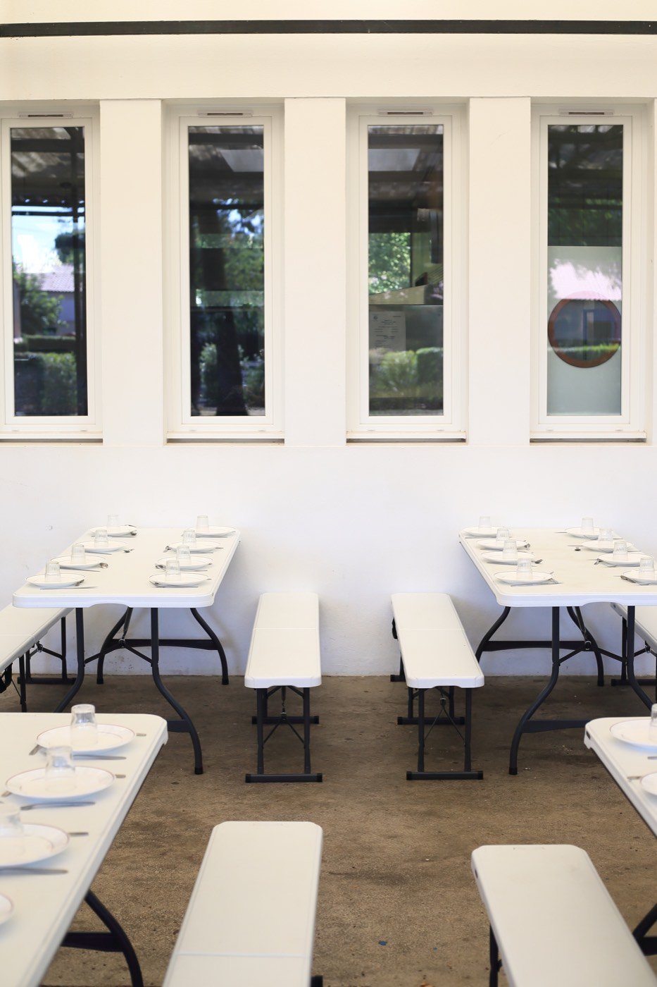 Repas en terrasse couverte